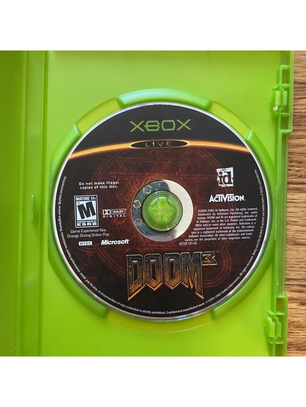 Doom 3 (Microsoft Xbox, 2005) With Game And Case